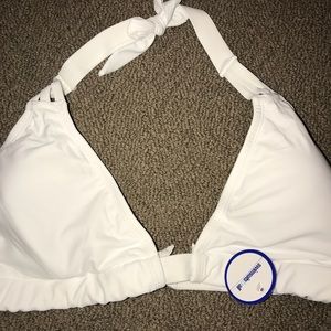 Brand new Swim Suits For All all white bikini top.